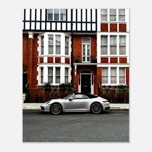 Porsche 911 at Knightsbridge fine art print by Londoner Cars, view 2