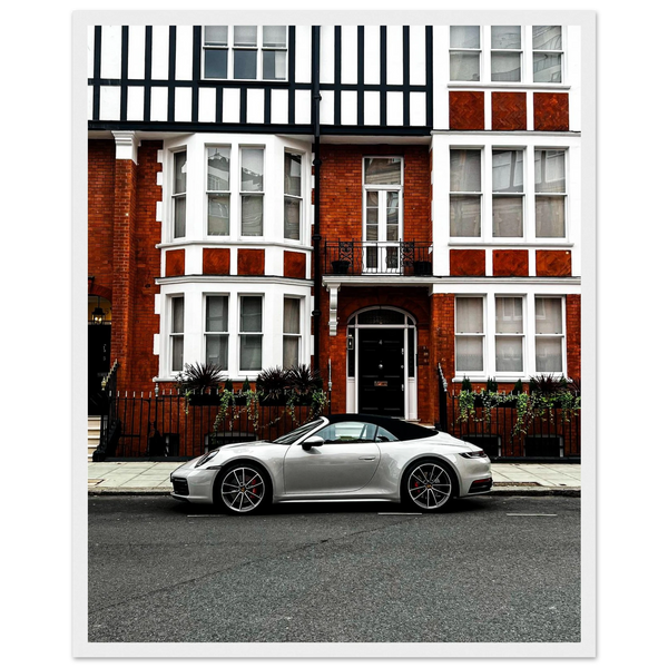 Porsche 911 at Knightsbridge fine art print by Londoner Cars, view 3