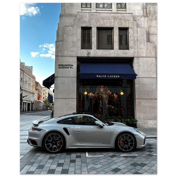 Porsche 911 Turbo S in London fine art print by Londoner Cars, view 3