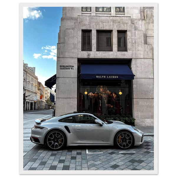 Porsche 911 Turbo S in London fine art print by Londoner Cars, view 4
