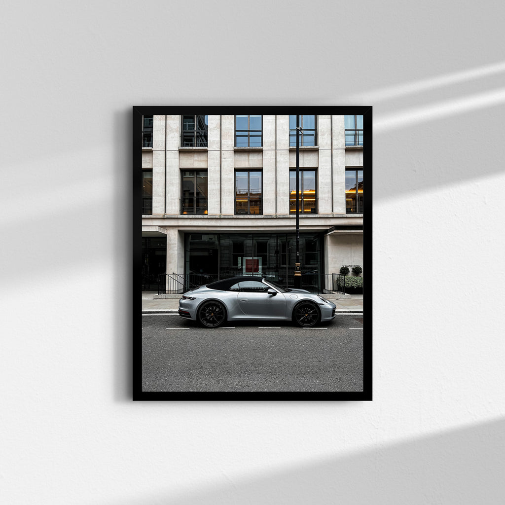  Porsche 911 fine art print photographed on Savile Row, London
