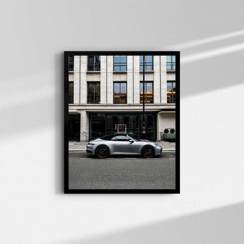  Porsche 911 fine art print photographed on Savile Row, London
