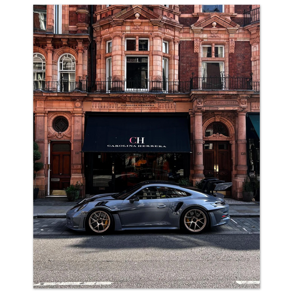 Porsche 911 GT3 RS at Mayfair fine art print by Londoner Cars, view 2