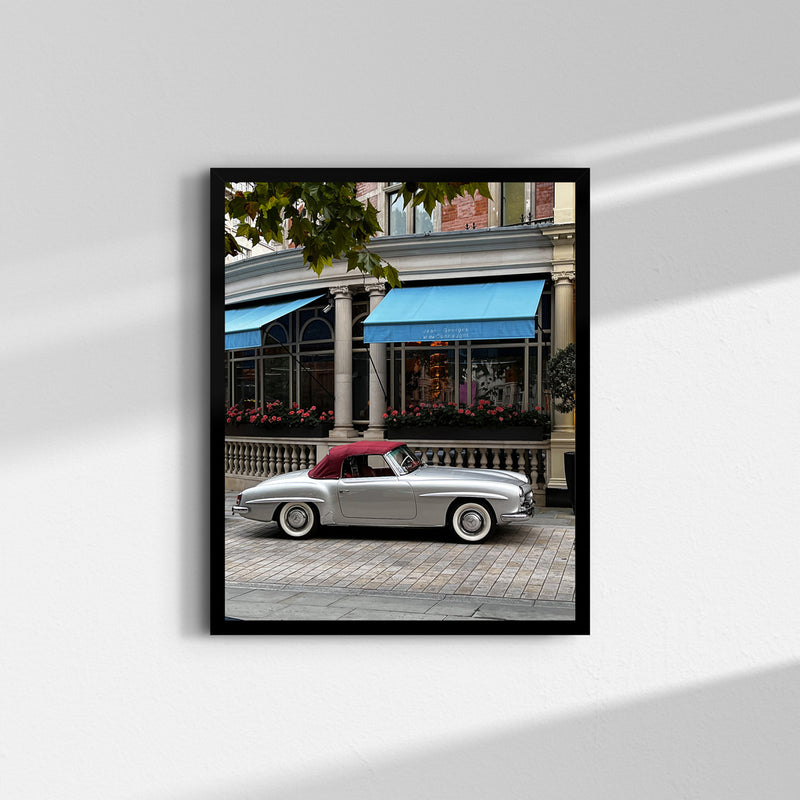 Mercedes-Benz 190 SL classic car fine art print photographed in London
