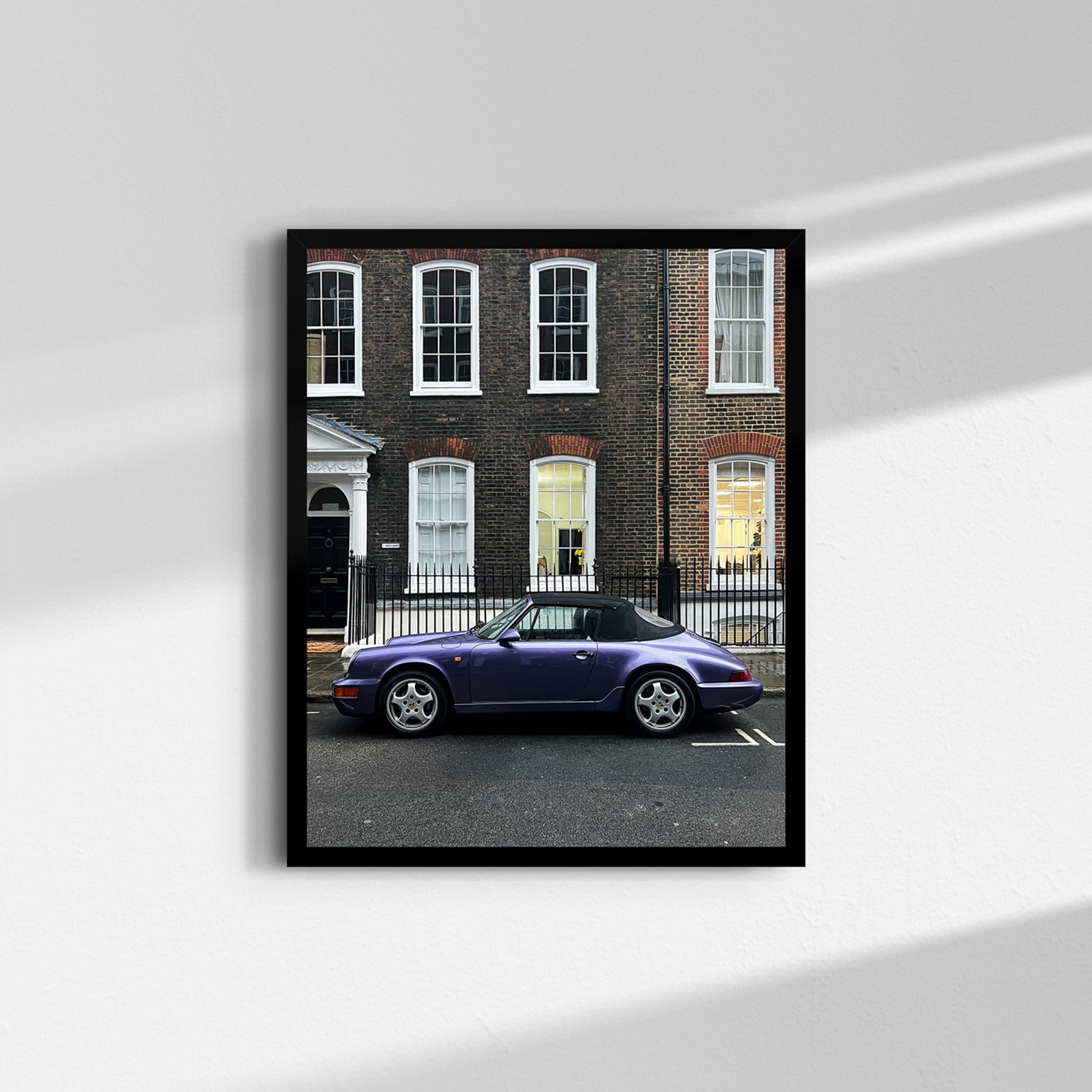 Porsche 911 fine art print photographed in Bloomsbury, London