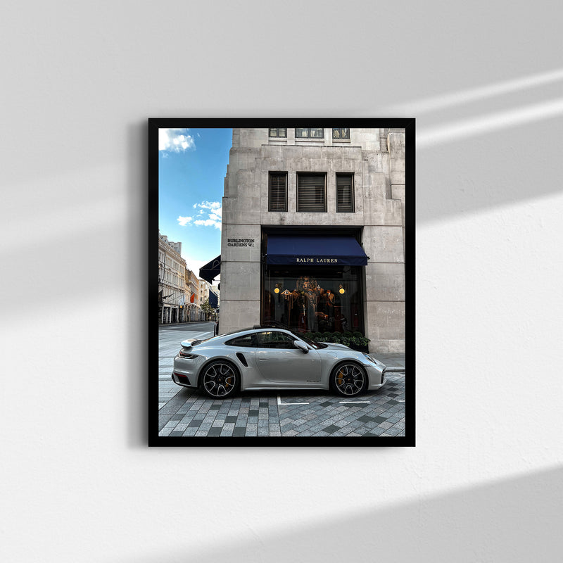 Porsche 911 Turbo S fine art print by Londoner Cars, photographed in London