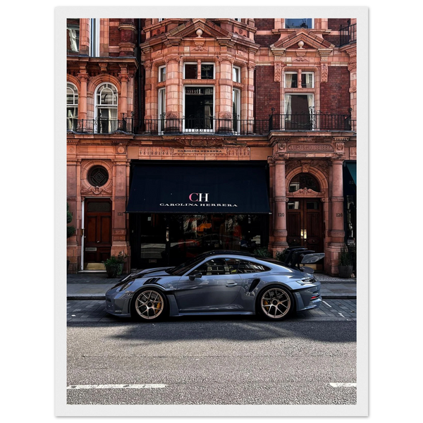 Porsche 911 GT3 RS at Mayfair fine art print by Londoner Cars, view 3