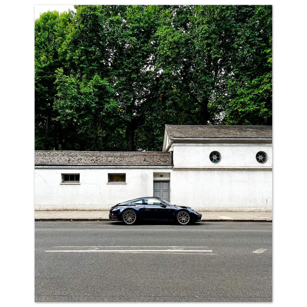 Porsche 911 at Bloomsbury fine art print by Londoner Cars, view 2