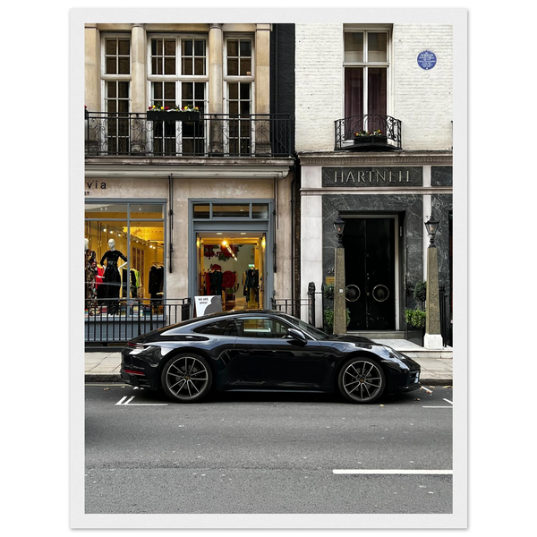 Porsche 911 at Bruton Street fine art print by Londoner Cars, view 3