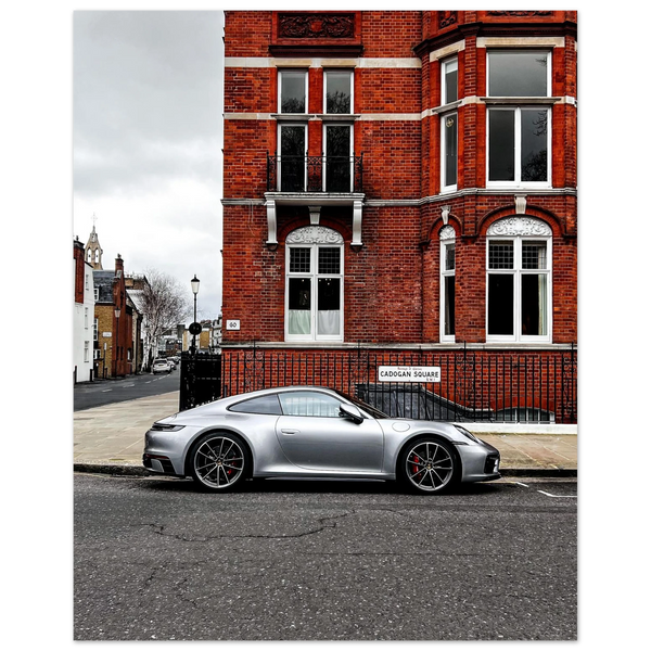 Porsche 911 at Cadogan Square fine art print by Londoner Cars, view 4