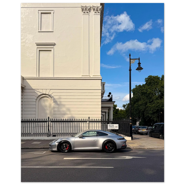 Porsche 911 GT3 Touring at Wilton Terrace fine art print by Londoner Cars, view 3