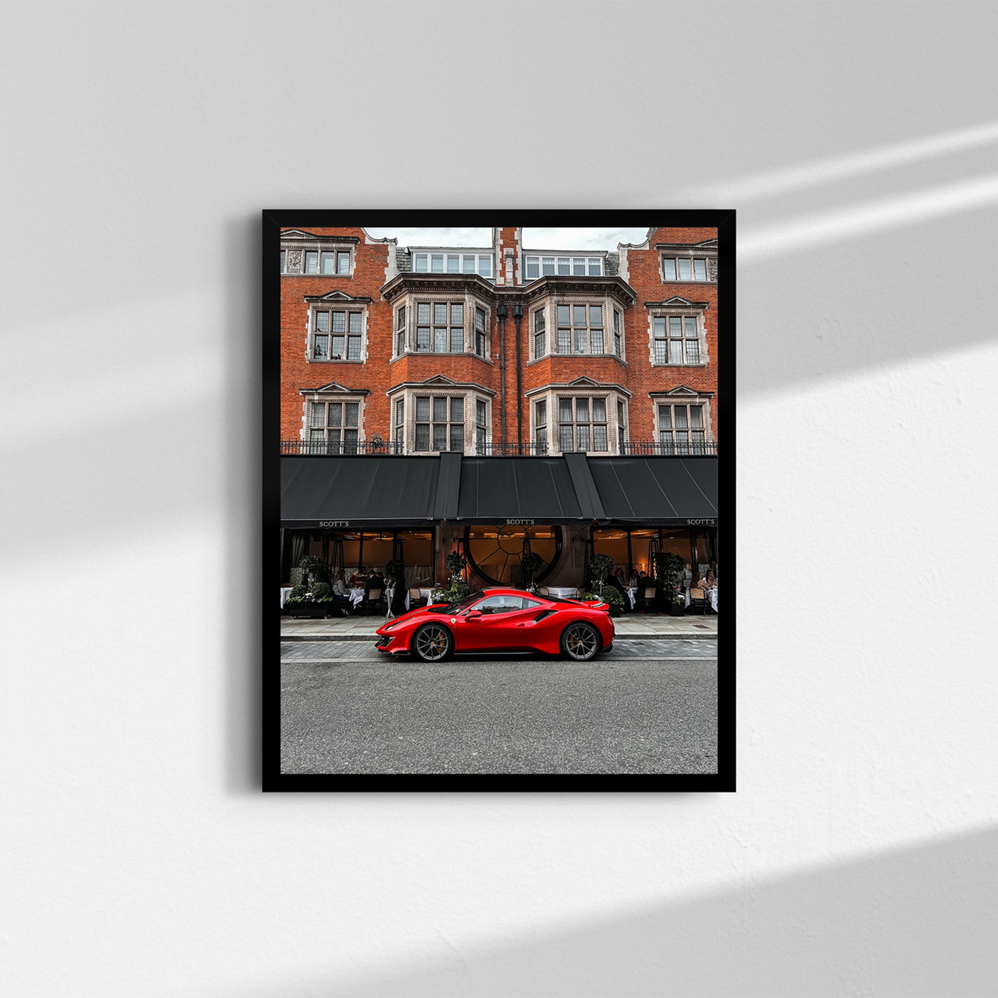Ferrari 488 Pista fine art print photographed in Mayfair, London